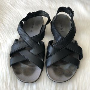 Merrell Black Slingback Ankle Strap Sandals Size 8